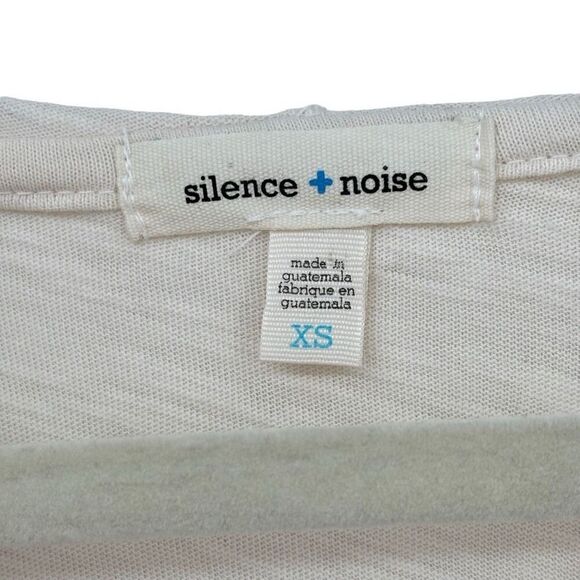 Urban  Outfitters Silence + Noise Oversized Cropped Hoodie Tee Cream XS - Picture 2 of 8